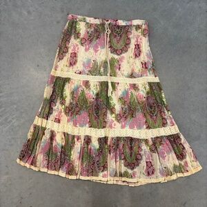 Boho multi-coloured maxi skirt